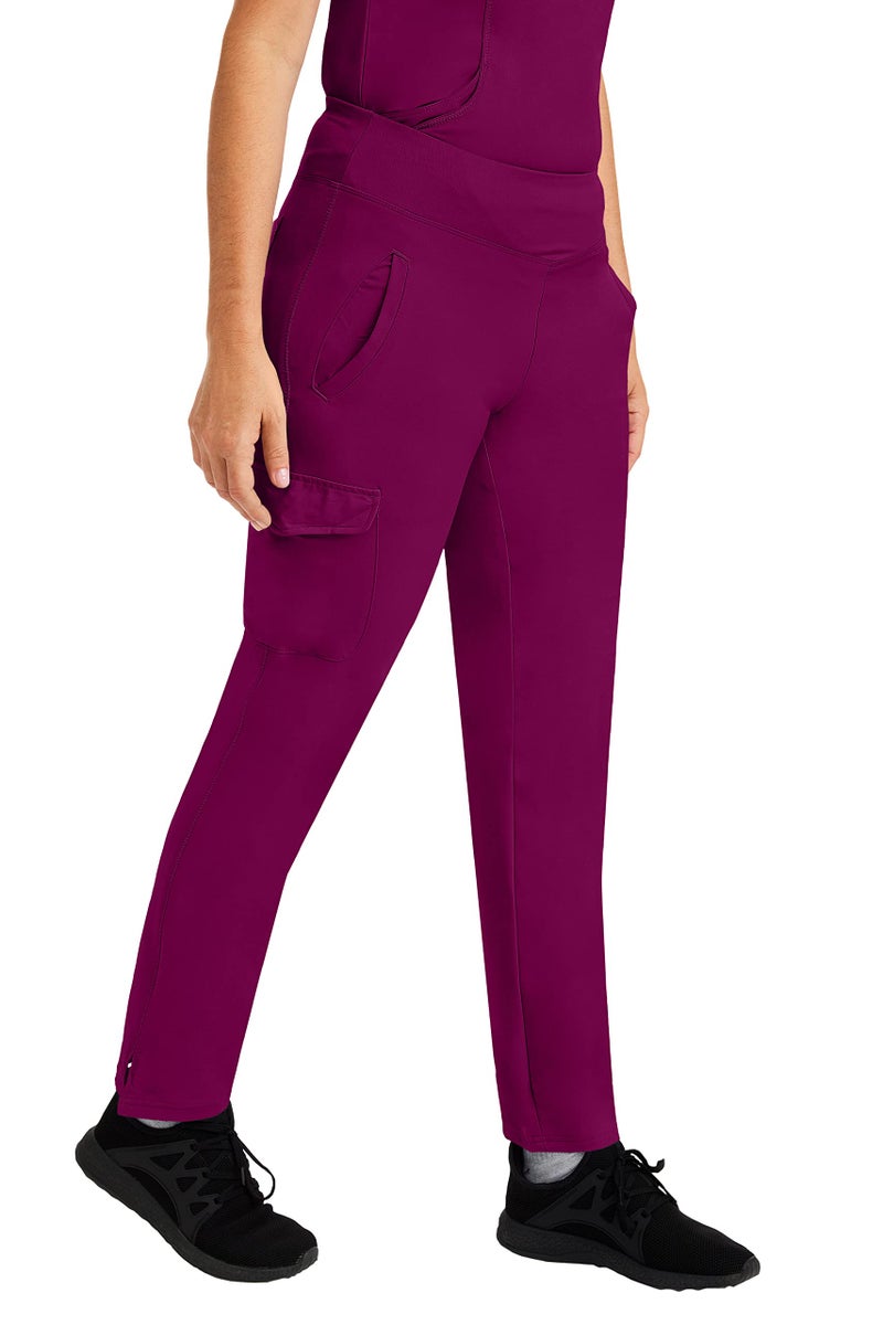 Healing Hands Womens Yoga Scrubs Pant 6 Pocket HH360 9155 Naomi Athleisure Scrub Yoga Pant for Women Wine L - Image 4
